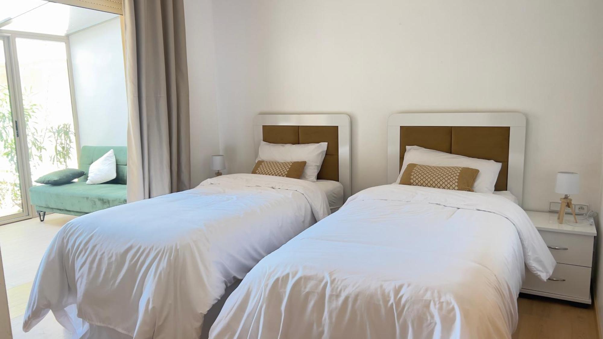 מרקש Appartement De Luxe Avec Jardin Vue Sur La Piscine Golf Securise 24H Sur 24 A 5 Minutes De L Aeroport מראה חיצוני תמונה