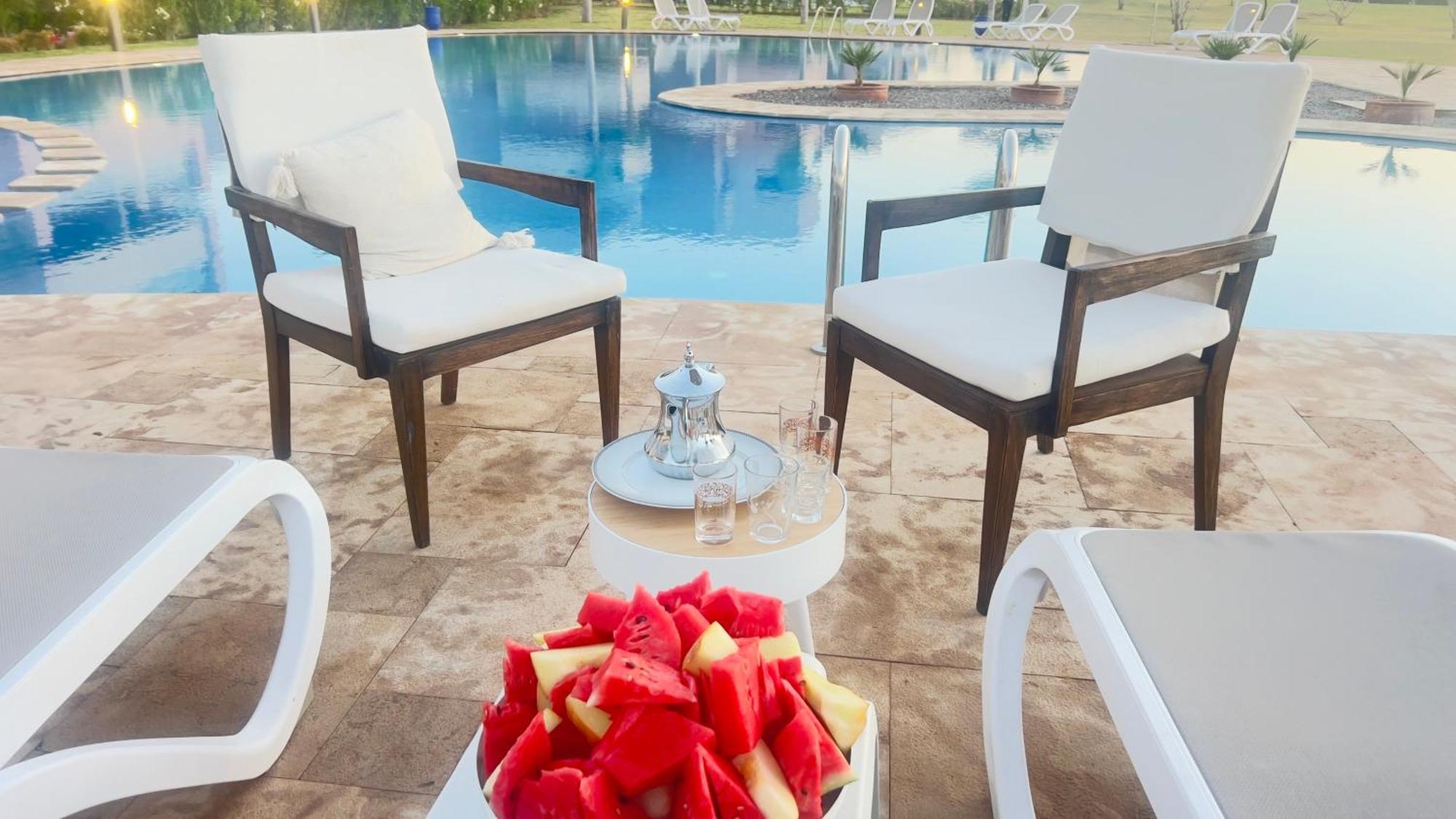 מרקש Appartement De Luxe Avec Jardin Vue Sur La Piscine Golf Securise 24H Sur 24 A 5 Minutes De L Aeroport מראה חיצוני תמונה