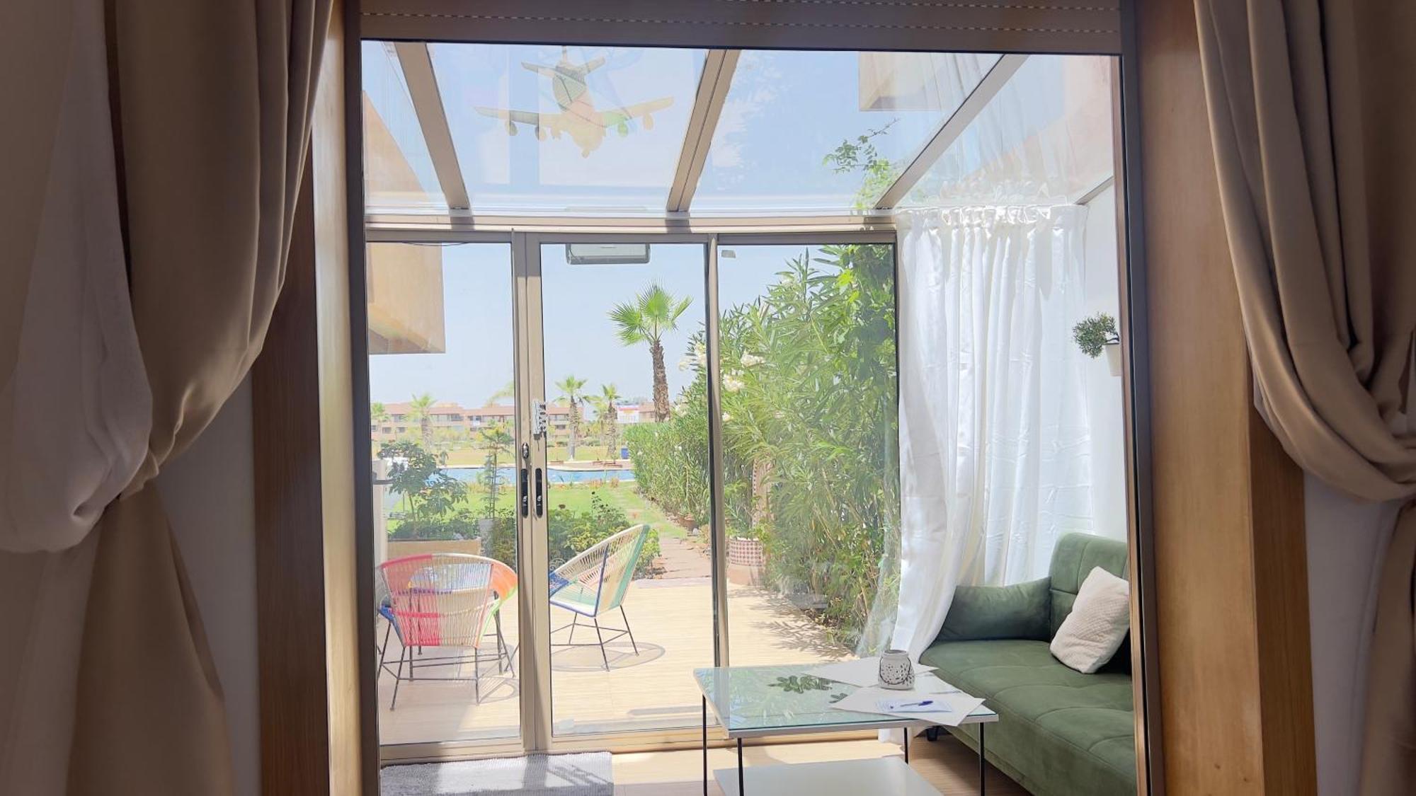 מרקש Appartement De Luxe Avec Jardin Vue Sur La Piscine Golf Securise 24H Sur 24 A 5 Minutes De L Aeroport מראה חיצוני תמונה